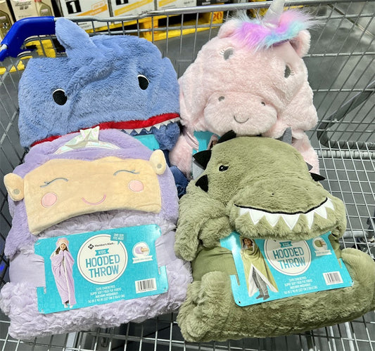 Cartoon Hoodie Blanket - Kids